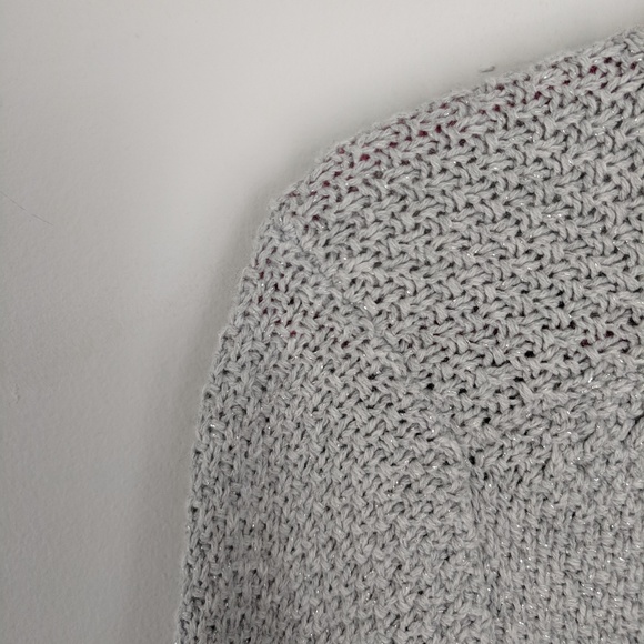 Knitwear by Jackpot | Grey Shimmer Button Up - Picture 4 of 7